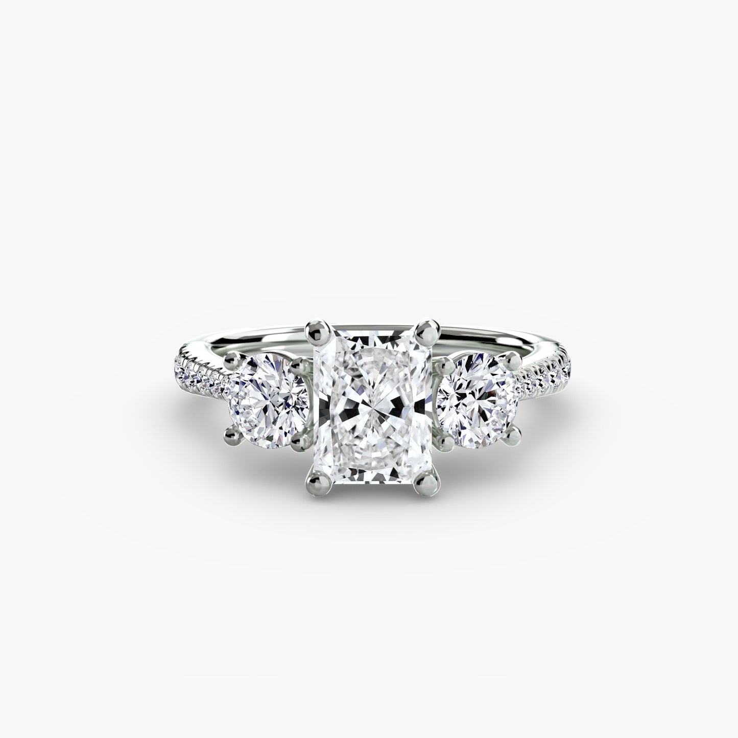 three-stone with pavé band ag & co jewellery