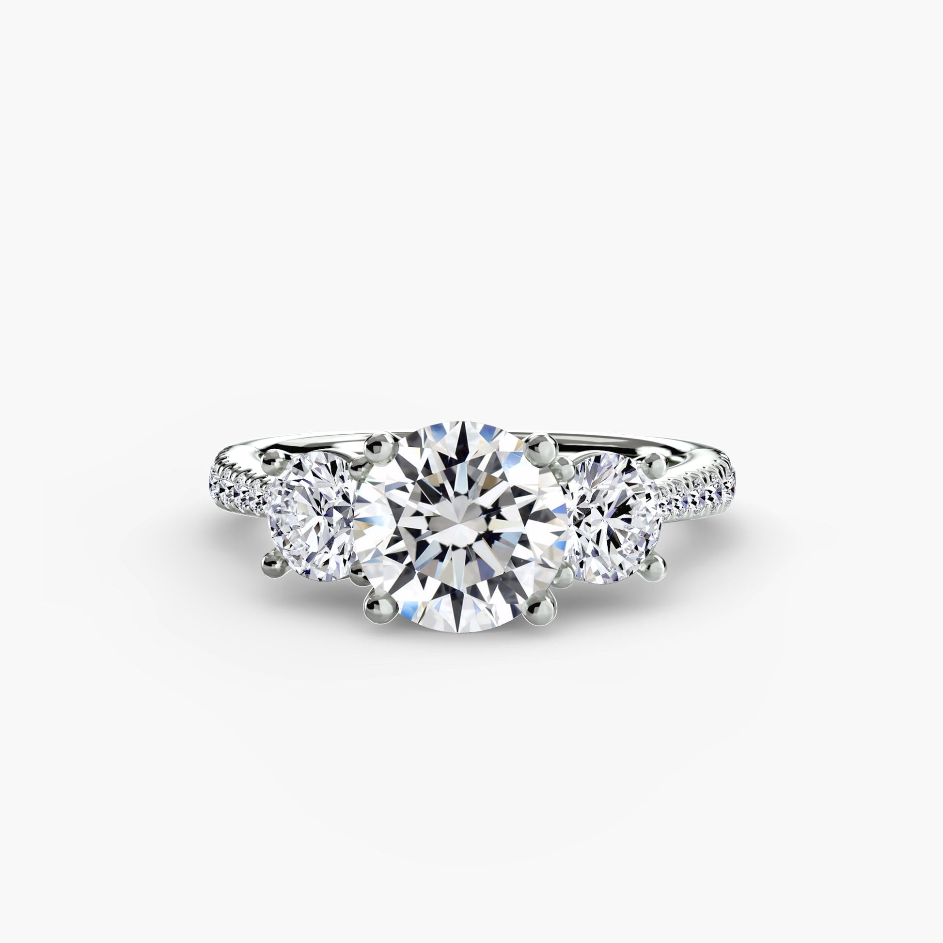 Three-Stone with Pavé Band AG & CO Jewellery
