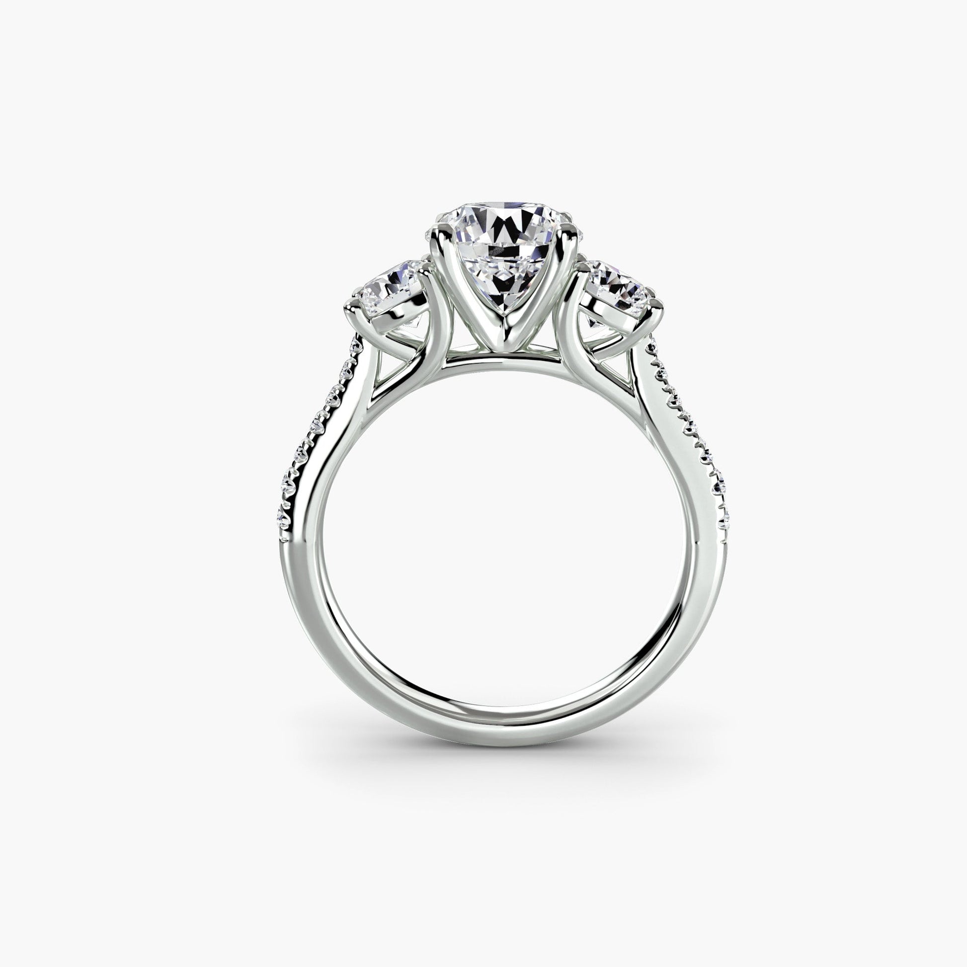 Three-Stone with Pavé Band AG & CO Jewellery