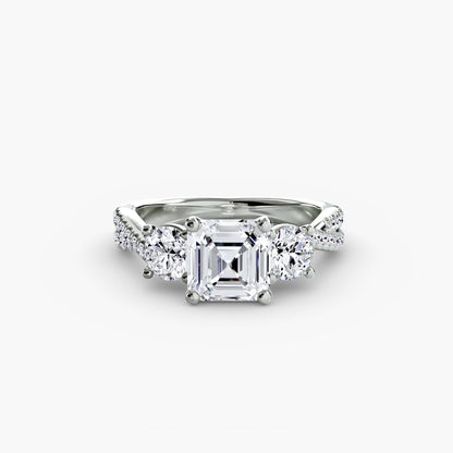 Three-Stone with Pavé Band 2 AG & CO Jewellery