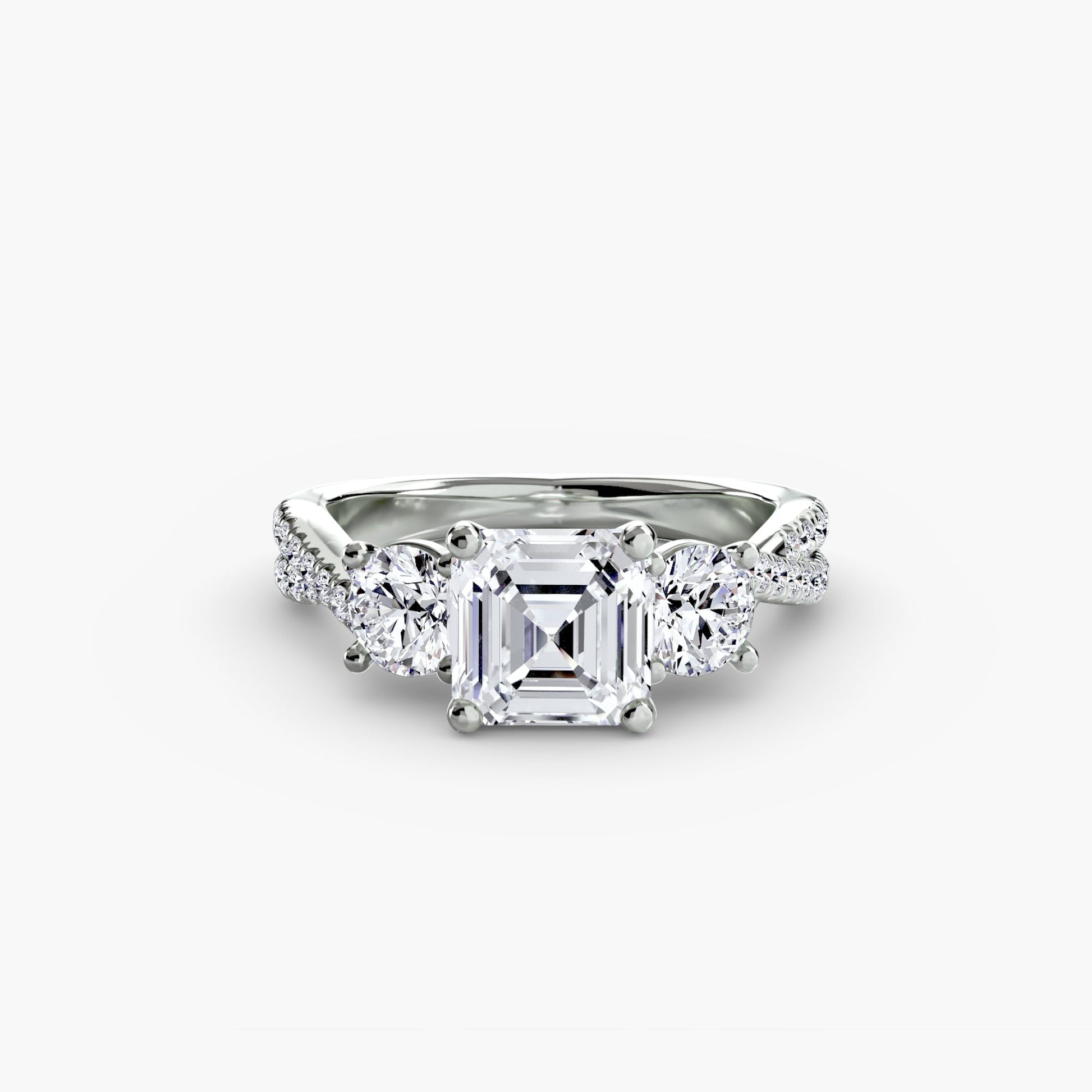 Three-Stone with Pavé Band 2 AG & CO Jewellery