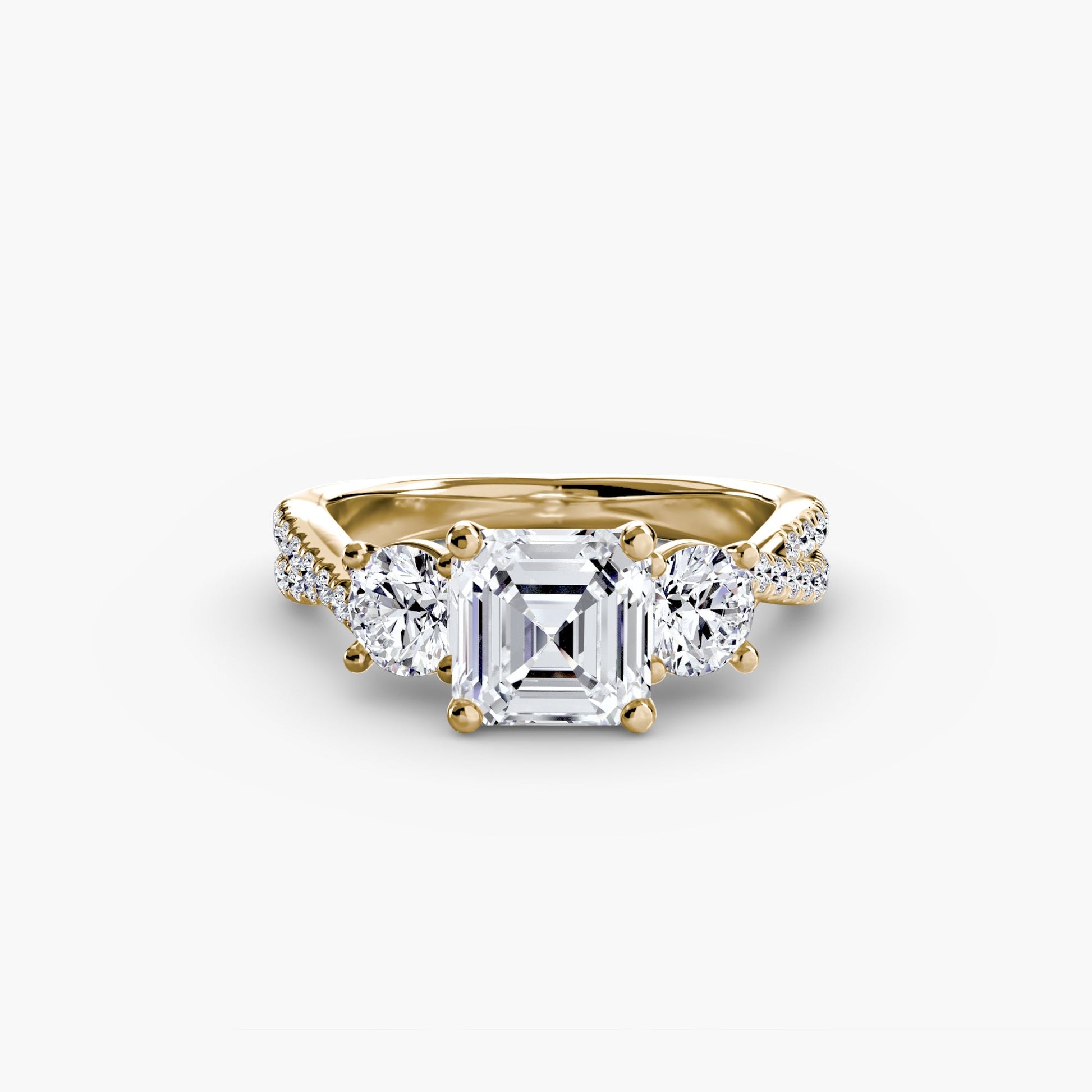 Three-Stone with Pavé Band 2 AG & CO Jewellery