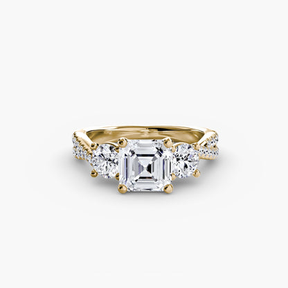 Three-Stone with Pavé Band 2 AG & CO Jewellery