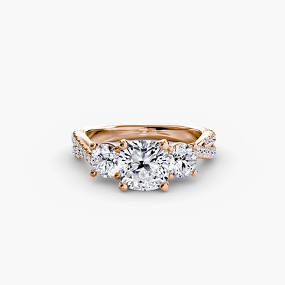 Three-Stone with Pavé Band 2 AG & CO Jewellery