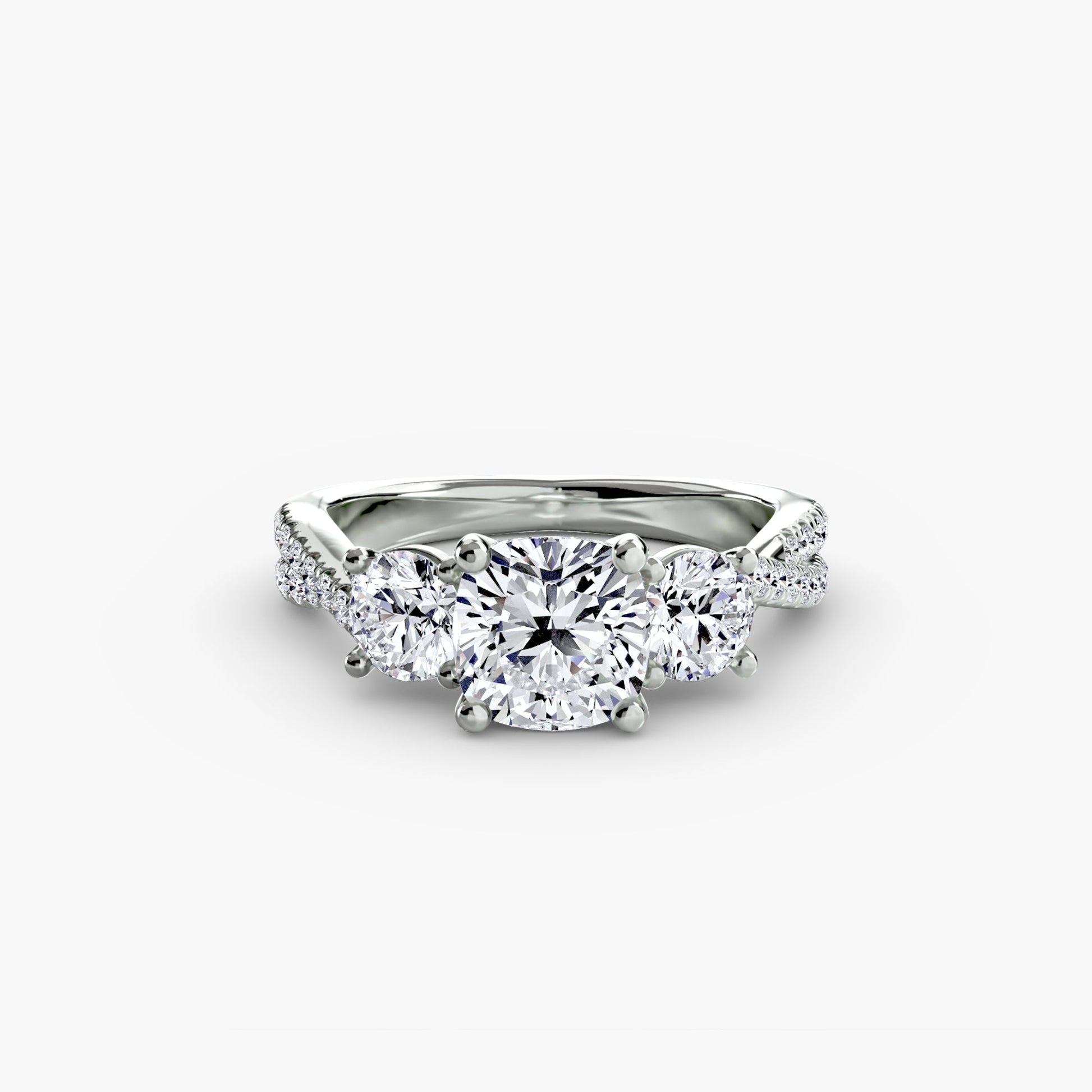 Three-Stone with Pavé Band 2 AG & CO Jewellery