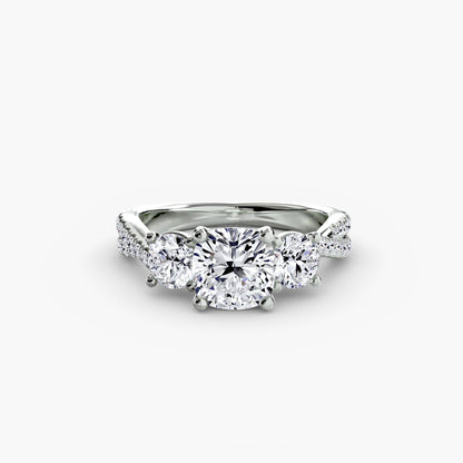 Three-Stone with Pavé Band 2 AG & CO Jewellery
