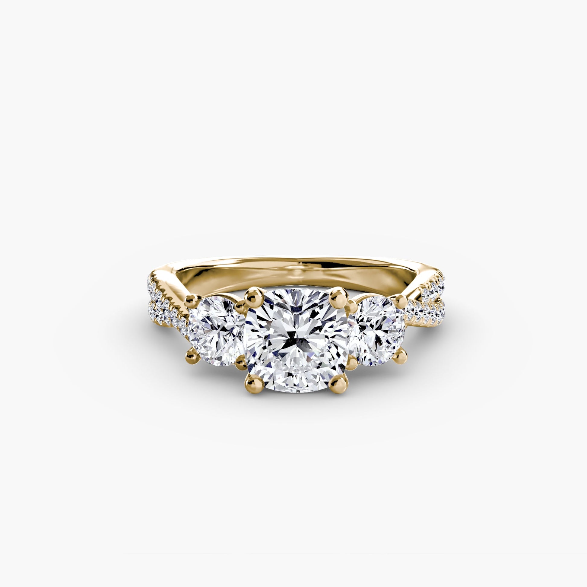 Three-Stone with Pavé Band 2 AG & CO Jewellery