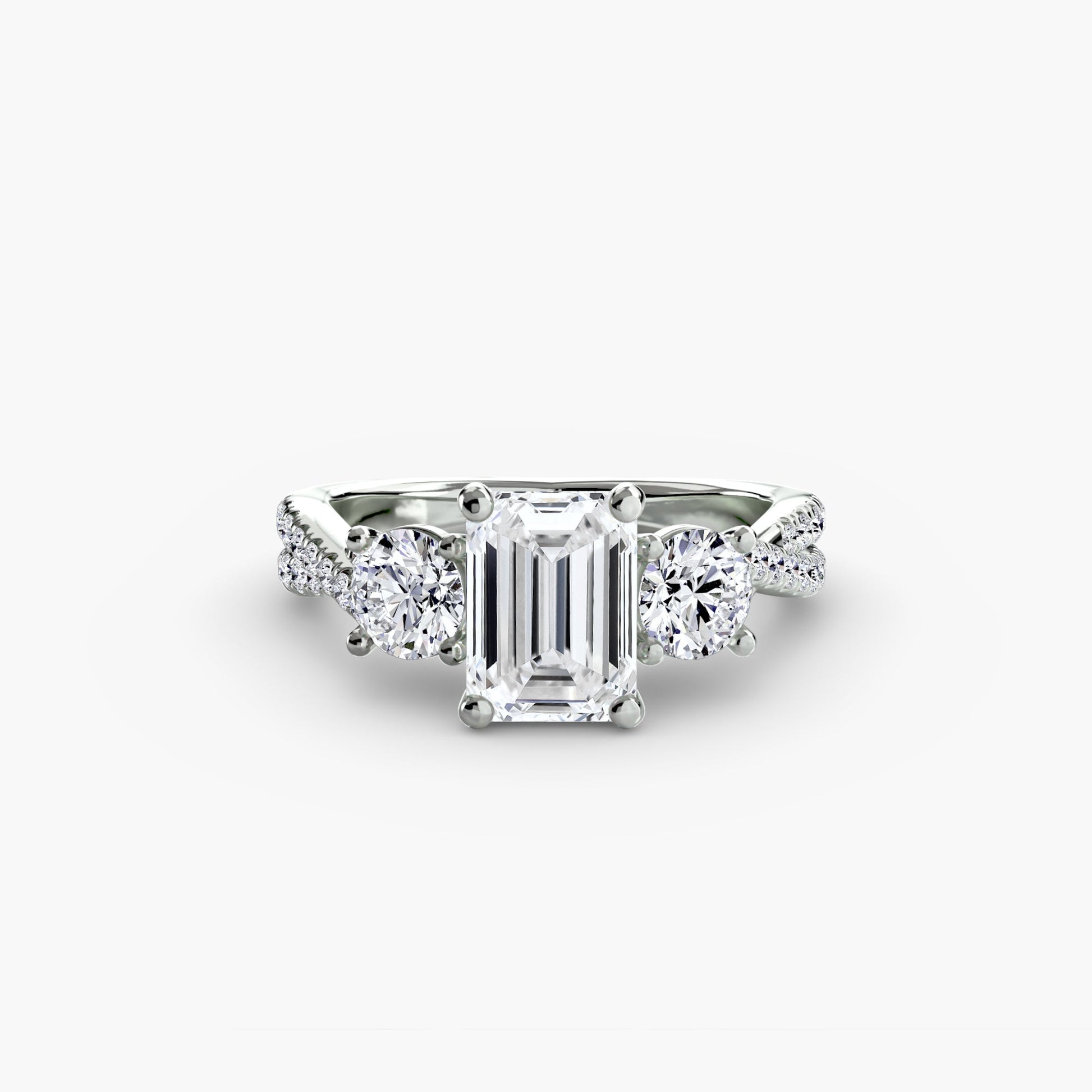 Three-Stone with Pavé Band 2 AG & CO Jewellery