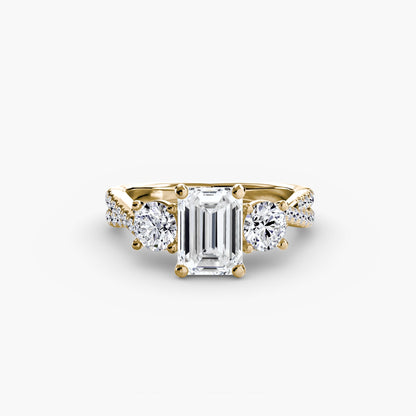 Three-Stone with Pavé Band 2 AG & CO Jewellery