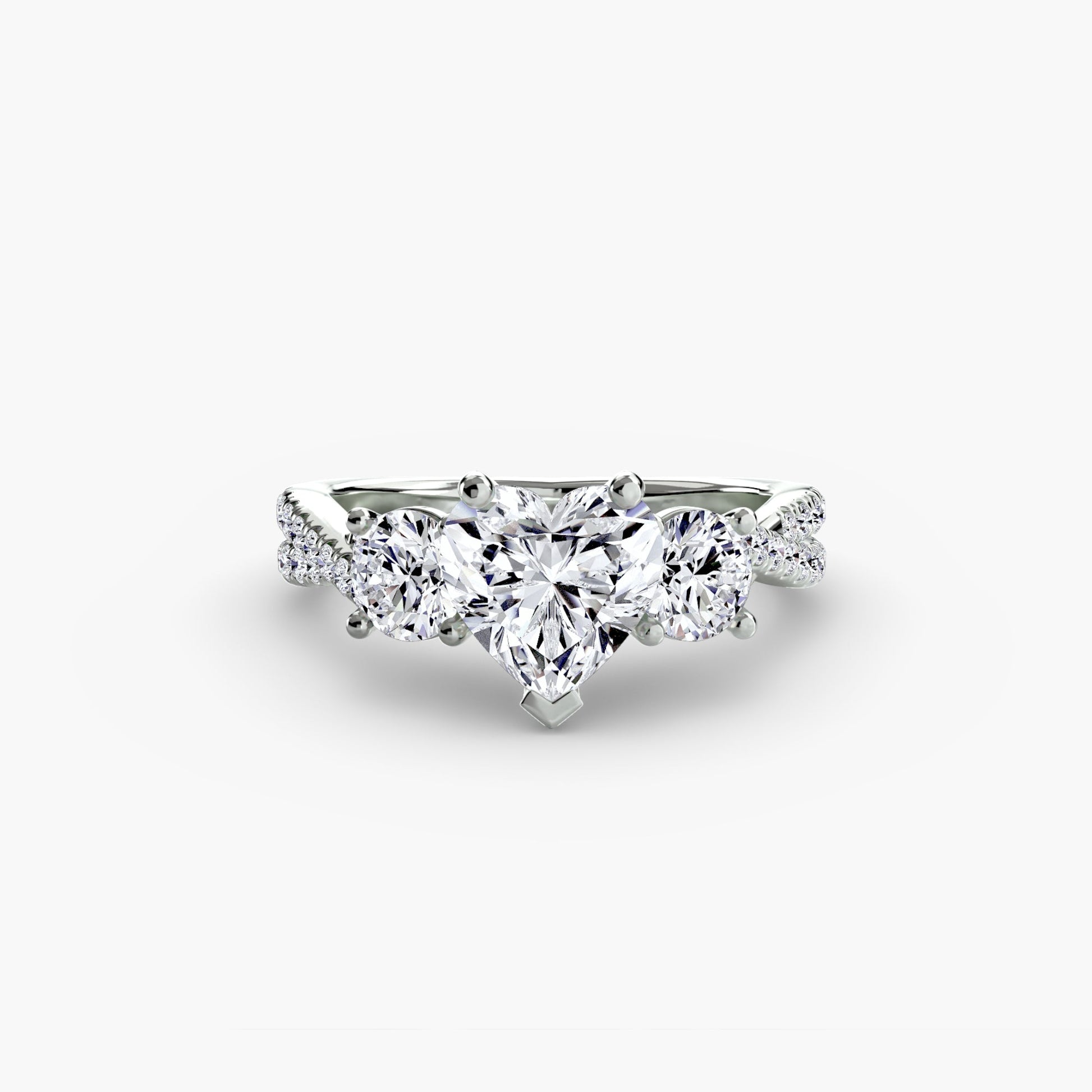 Three-Stone with Pavé Band 2 AG & CO Jewellery