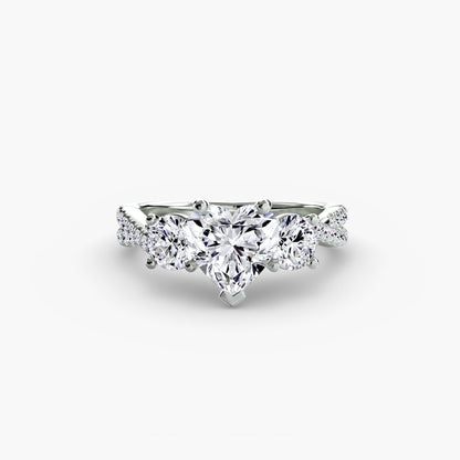 Three-Stone with Pavé Band 2 AG & CO Jewellery