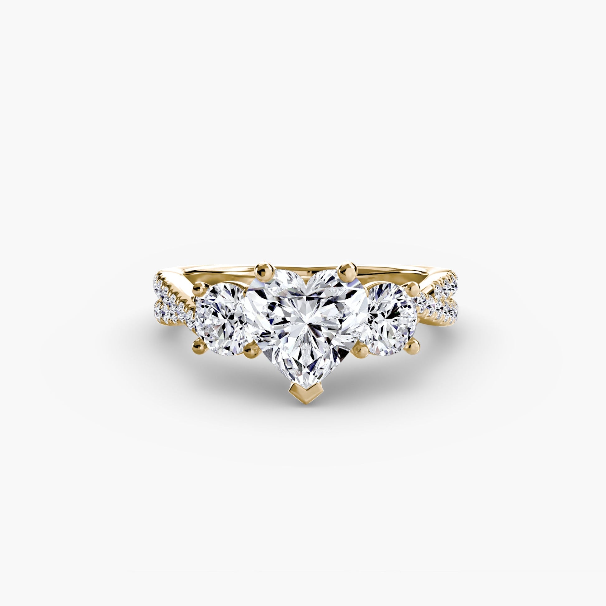 Three-Stone with Pavé Band 2 AG & CO Jewellery