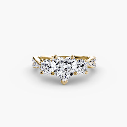 Three-Stone with Pavé Band 2 AG & CO Jewellery