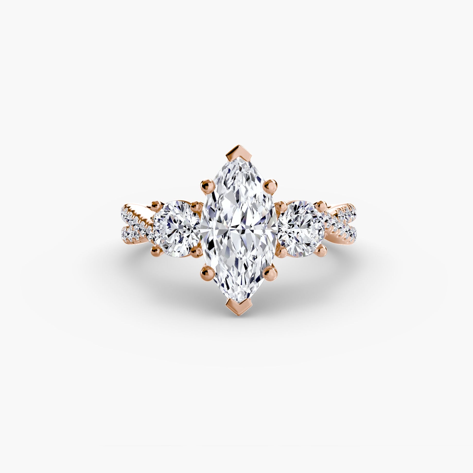 Three-Stone with Pavé Band 2 AG & CO Jewellery