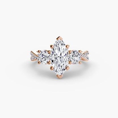 Three-Stone with Pavé Band 2 AG & CO Jewellery