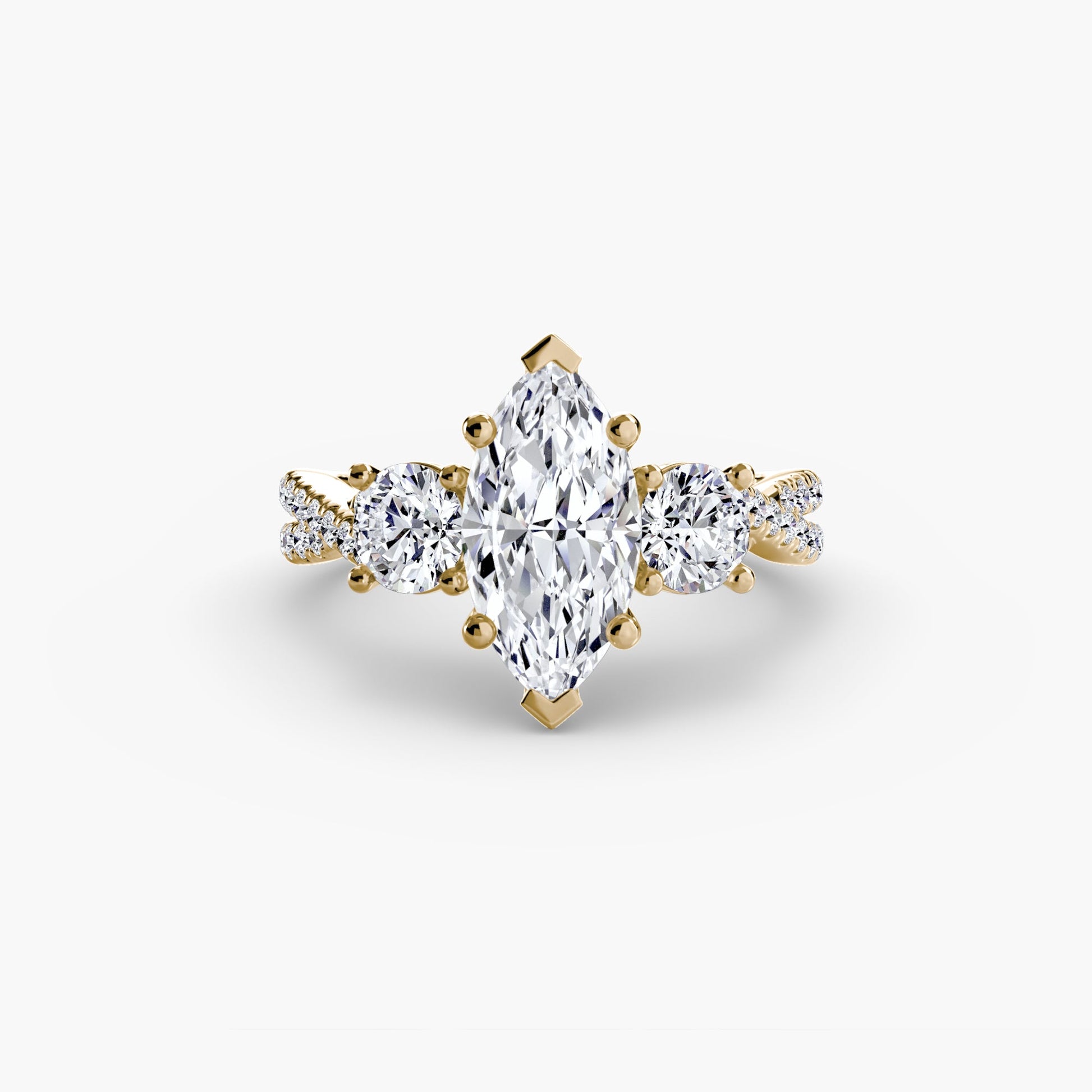 Three-Stone with Pavé Band 2 AG & CO Jewellery