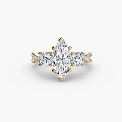 Three-Stone with Pavé Band 2 AG & CO Jewellery