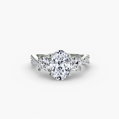 Three-Stone with Pavé Band 2 AG & CO Jewellery