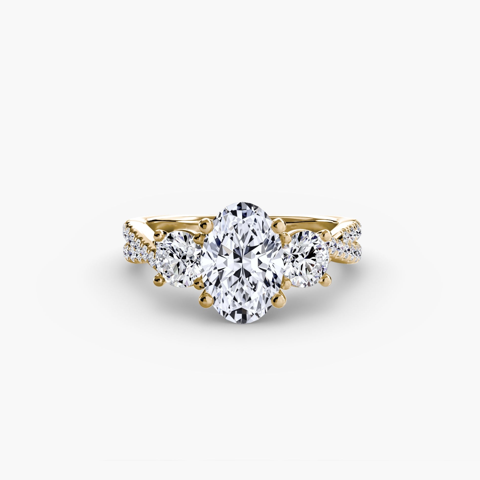Three-Stone with Pavé Band 2 AG & CO Jewellery