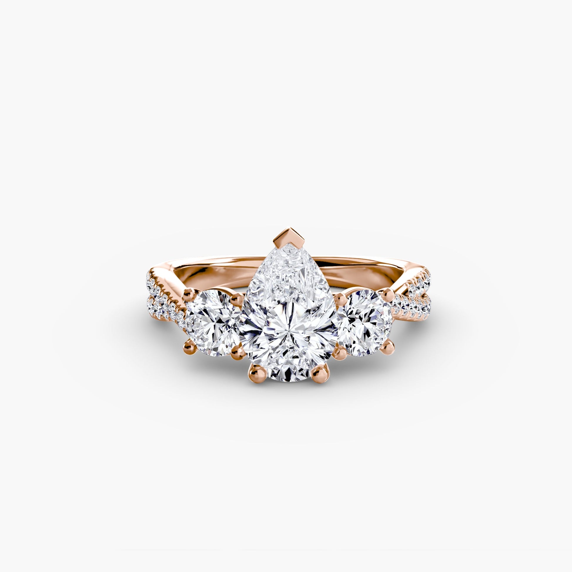 Three-Stone with Pavé Band 2 AG & CO Jewellery