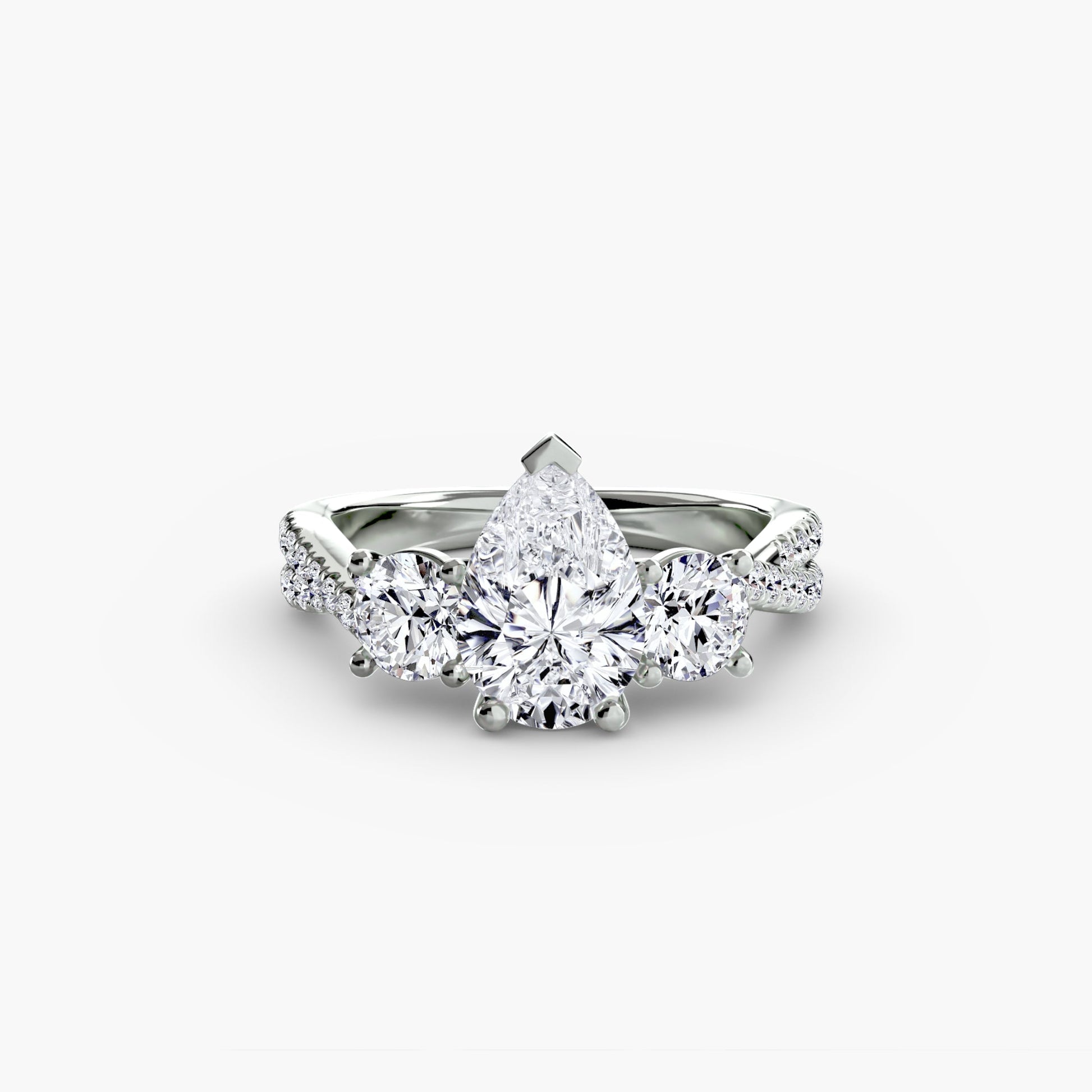 Three-Stone with Pavé Band 2 AG & CO Jewellery