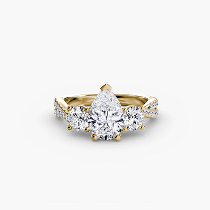 Three-Stone with Pavé Band 2 AG & CO Jewellery