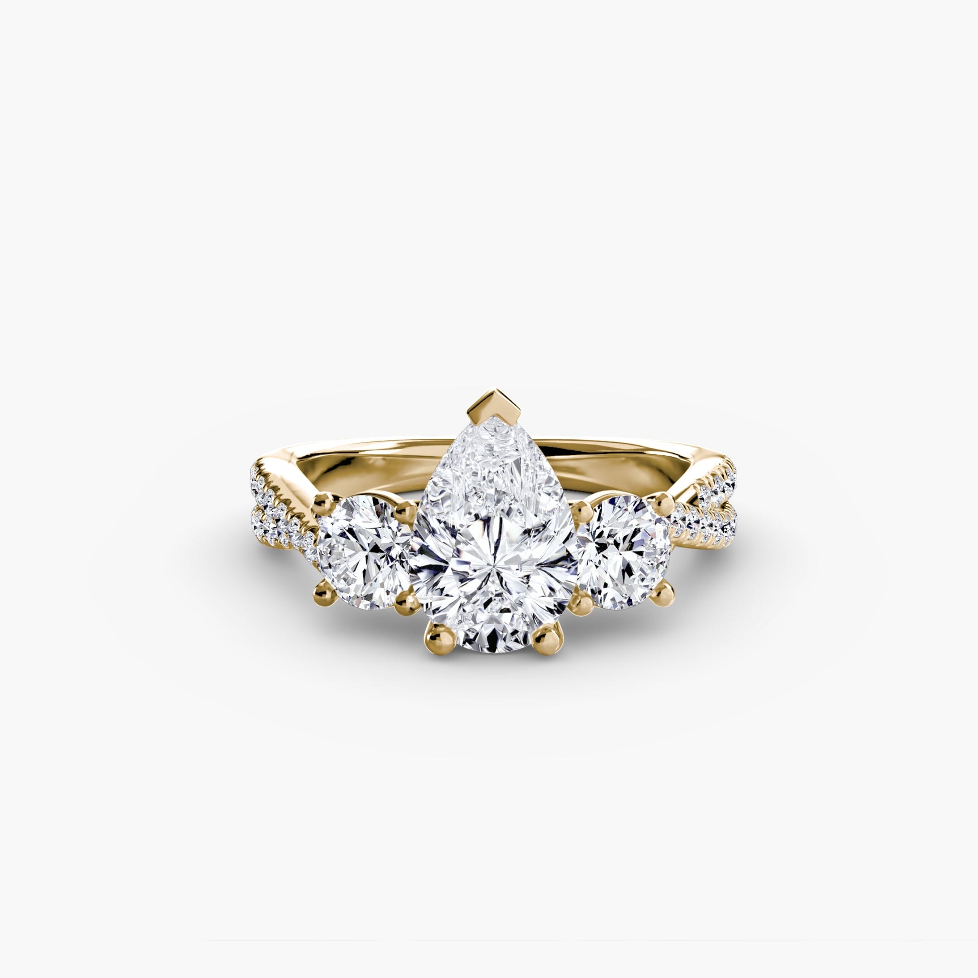 Three-Stone with Pavé Band 2 AG & CO Jewellery