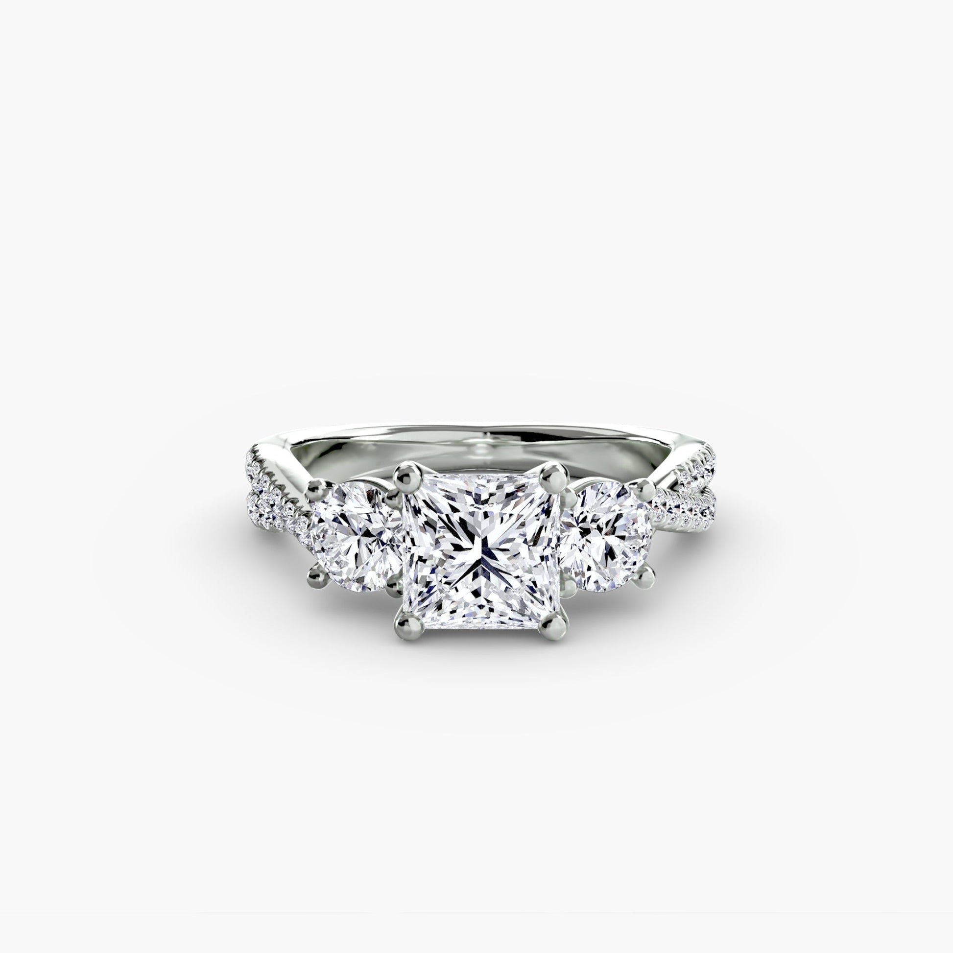 Three-Stone with Pavé Band 2 AG & CO Jewellery