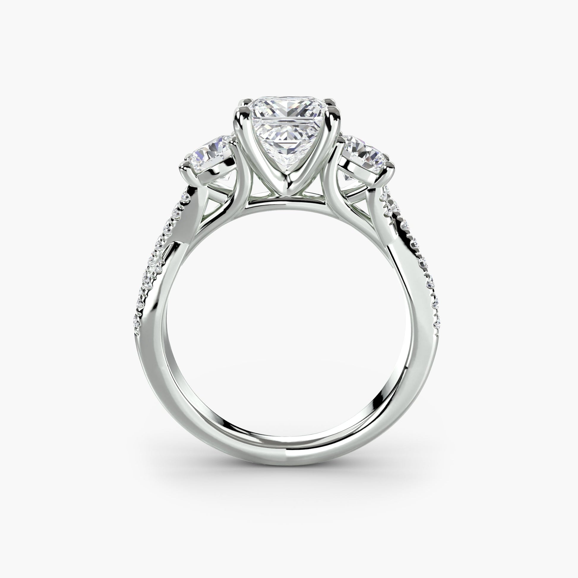 Three-Stone with Pavé Band 2 AG & CO Jewellery