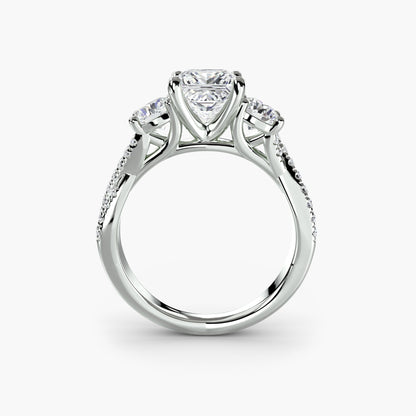 Three-Stone with Pavé Band 2 AG & CO Jewellery