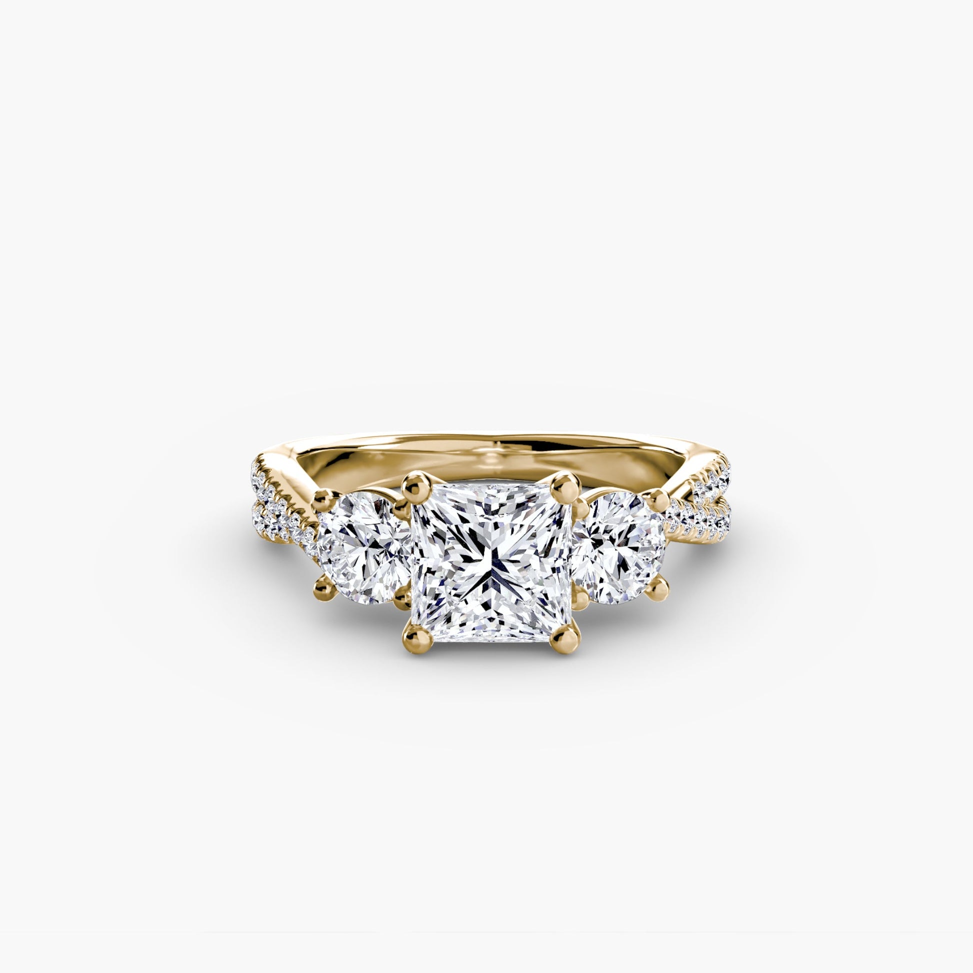 Three-Stone with Pavé Band 2 AG & CO Jewellery