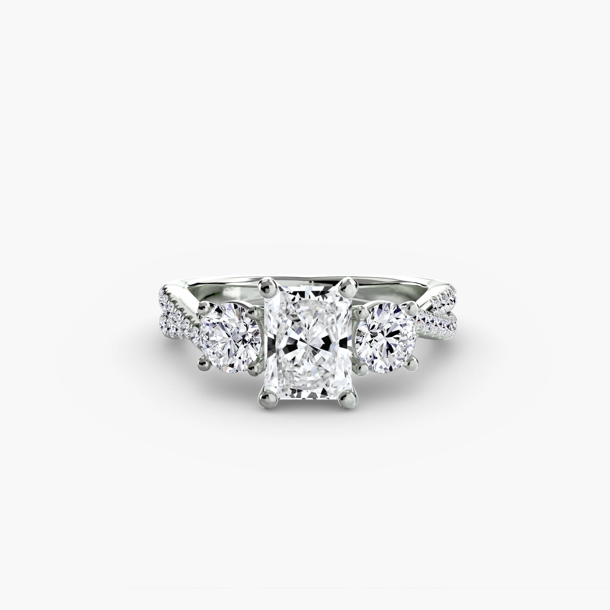 Three-Stone with Pavé Band 2 AG & CO Jewellery