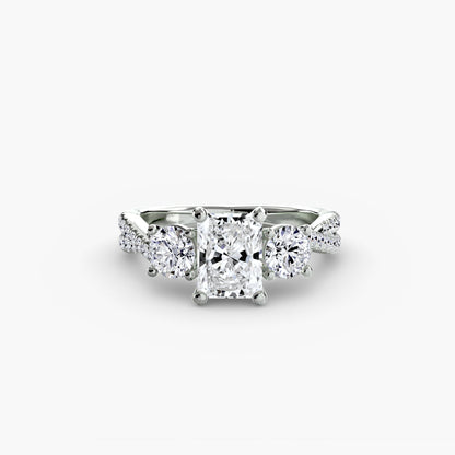 Three-Stone with Pavé Band 2 AG & CO Jewellery
