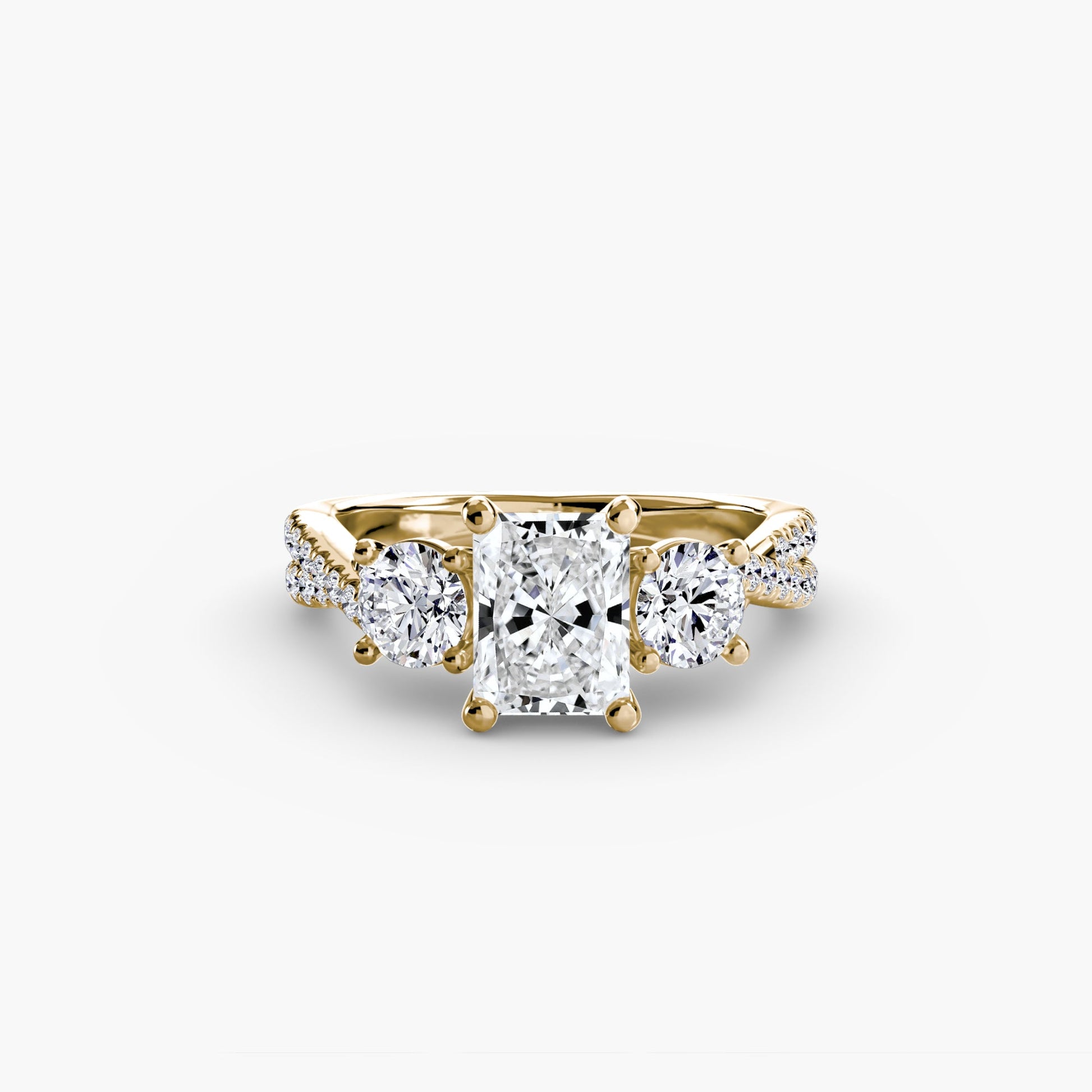 Three-Stone with Pavé Band 2 AG & CO Jewellery