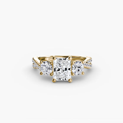 Three-Stone with Pavé Band 2 AG & CO Jewellery