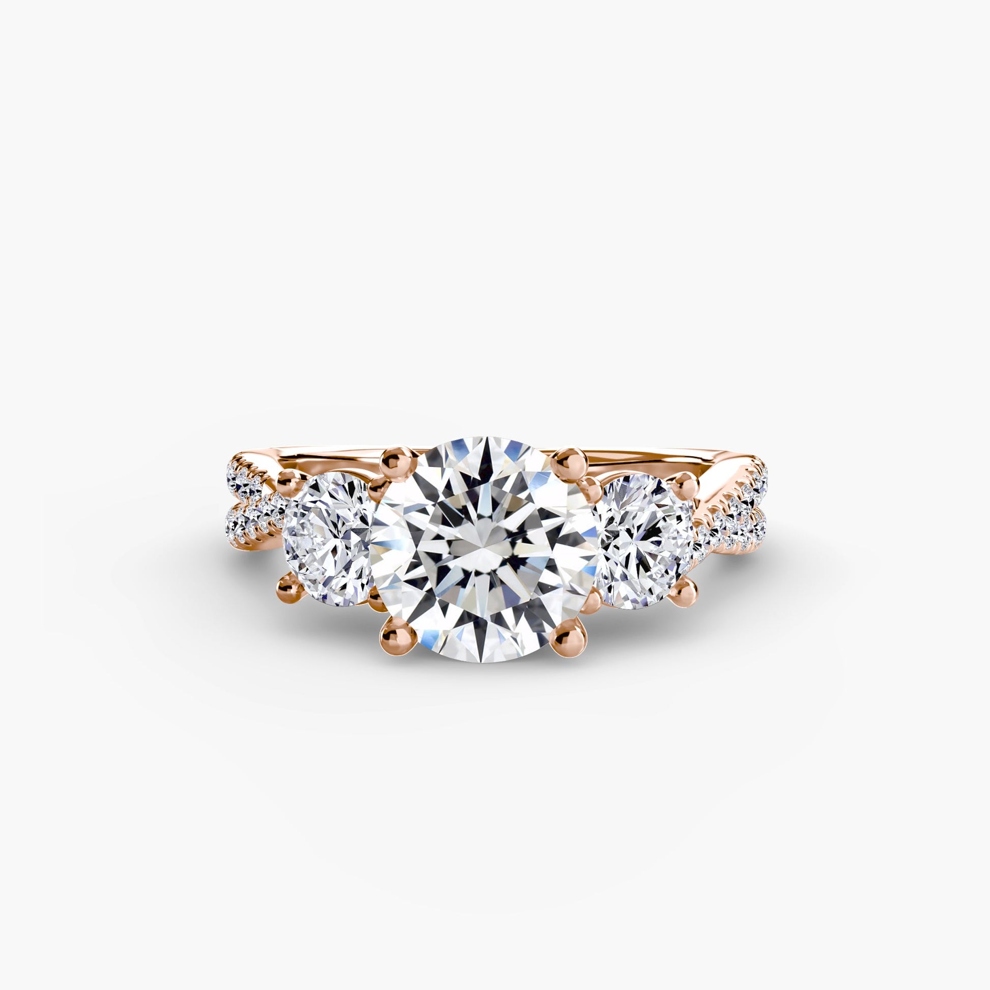 Three-Stone with Pavé Band 2 AG & CO Jewellery