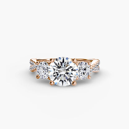 Three-Stone with Pavé Band 2 AG & CO Jewellery