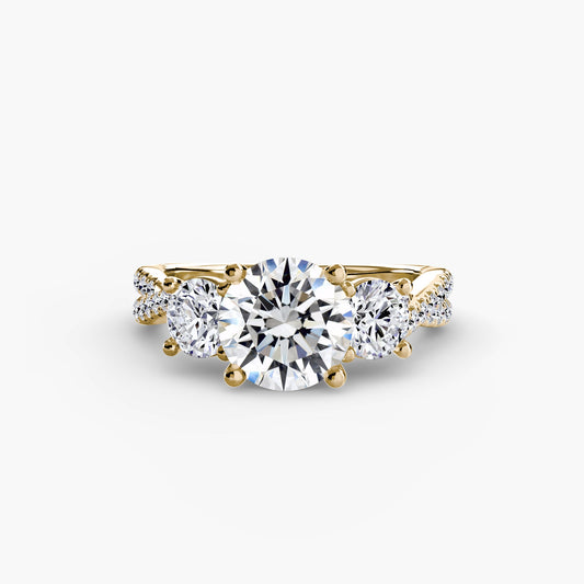 Three-Stone with Pavé Band 2 AG & CO Jewellery