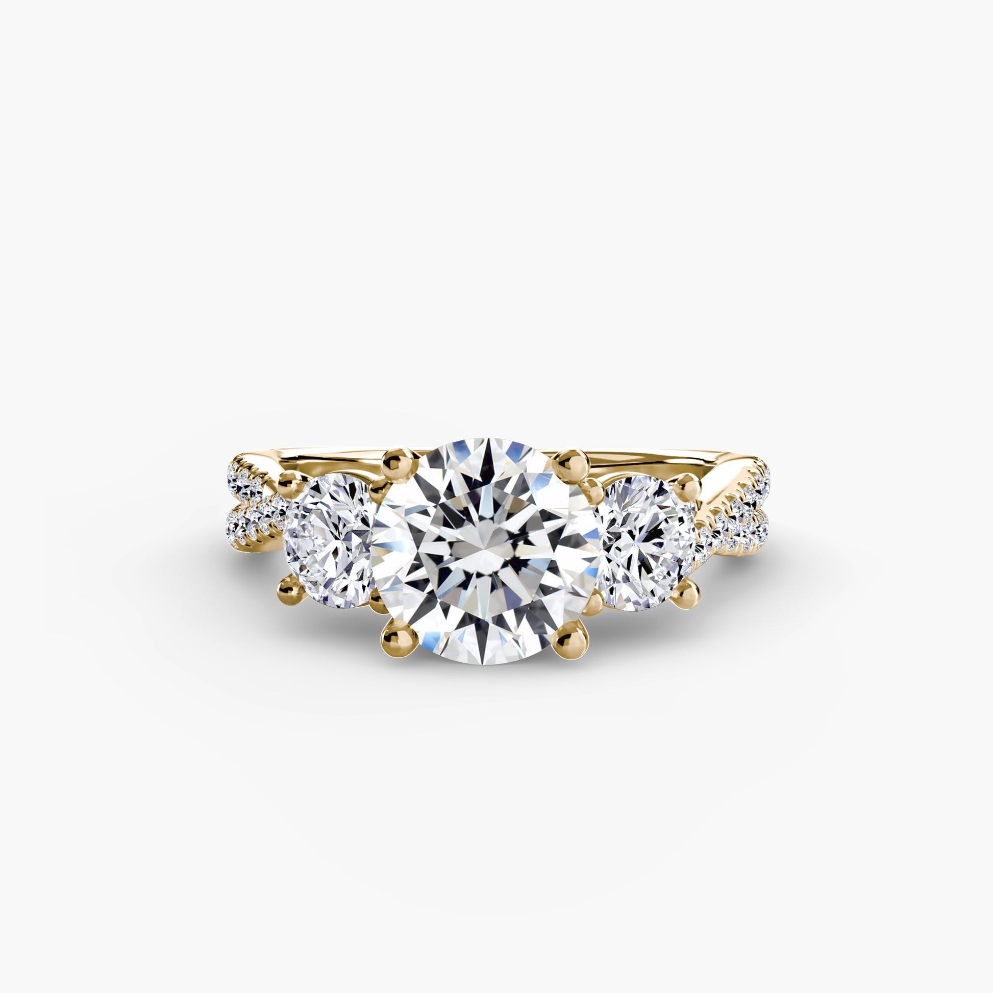 Three-Stone with Pavé Band 2 AG & CO Jewellery