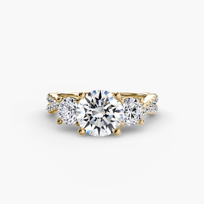 Three-Stone with Pavé Band 2 AG & CO Jewellery