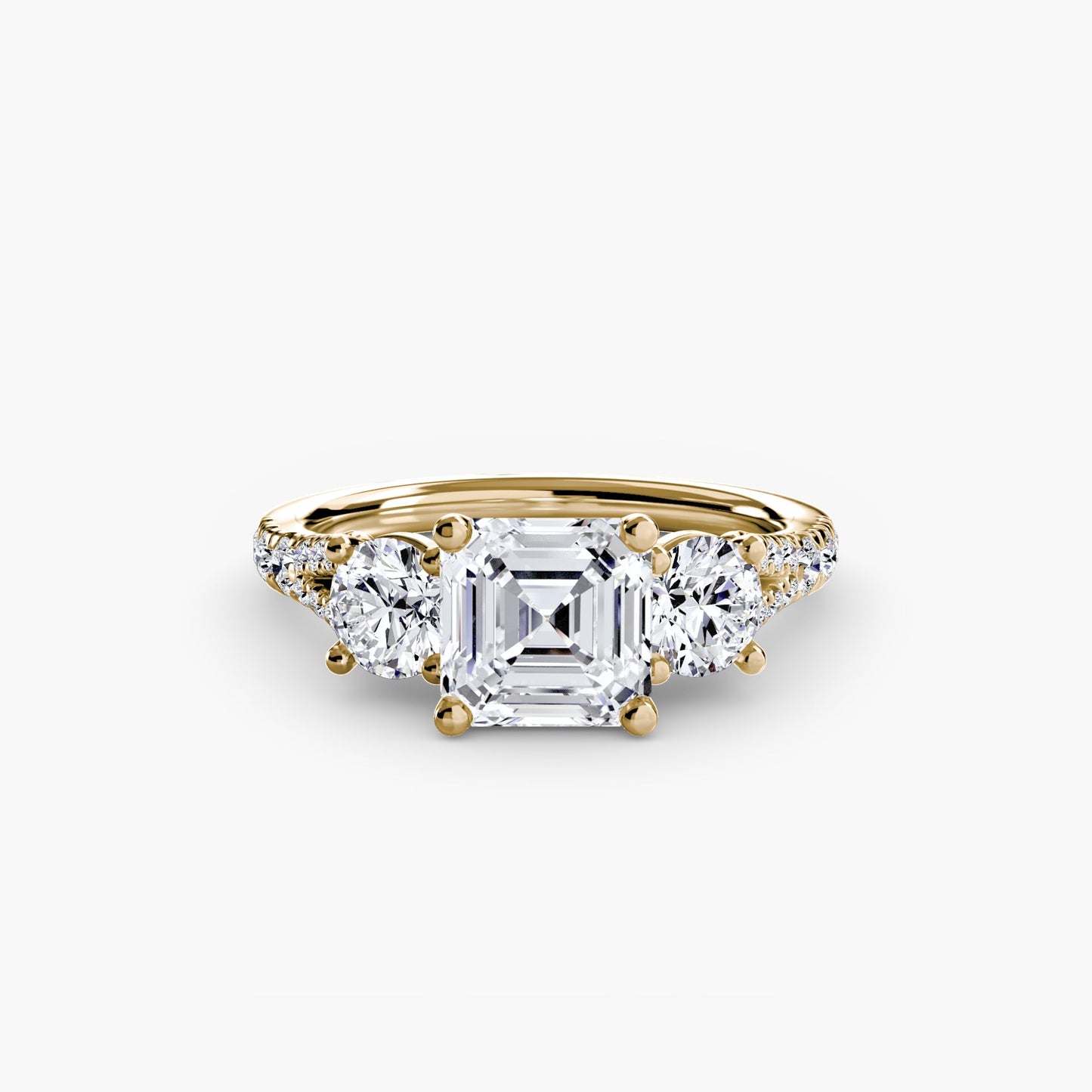 three-stone with pavé band 3 ag & co jewellery