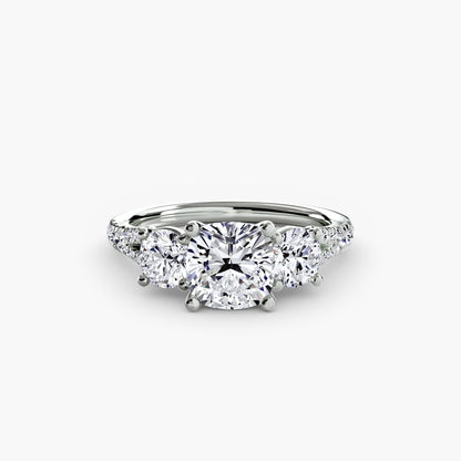 Three-Stone with Pavé Band 3 AG & CO Jewellery