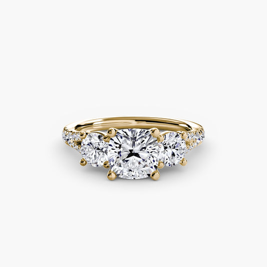 Three-Stone with Pavé Band 3 AG & CO Jewellery
