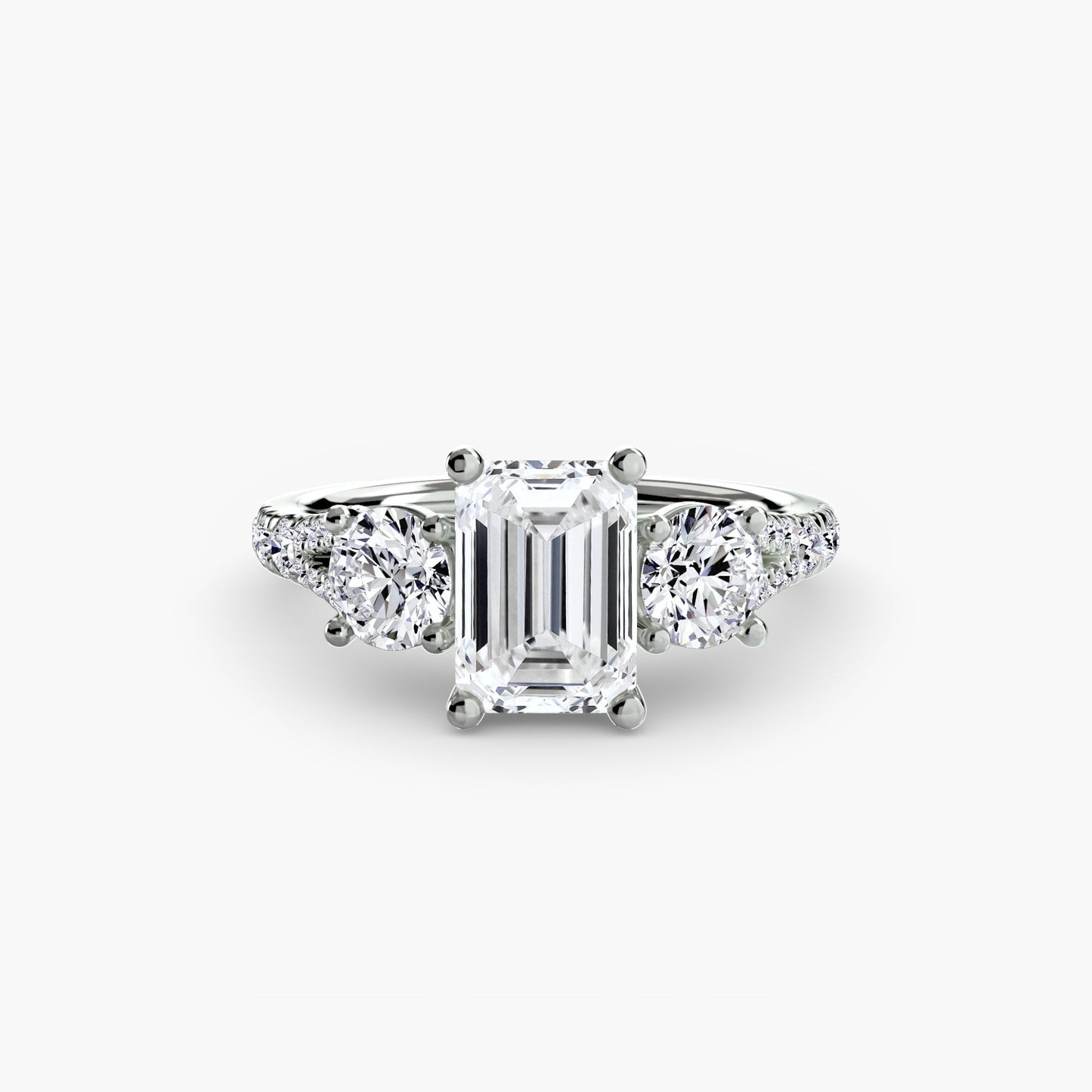 three-stone with pavé band 3 ag & co jewellery