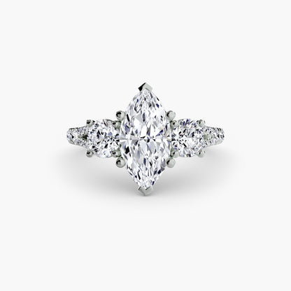 Three-Stone with Pavé Band 3 AG & CO Jewellery
