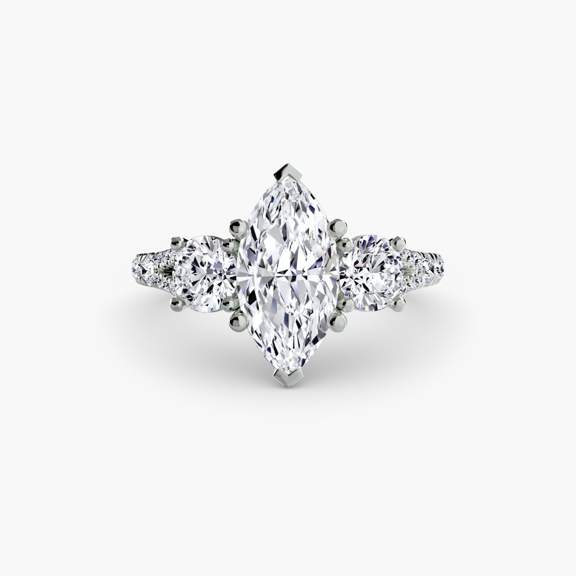 Three-Stone with Pavé Band 3 AG & CO Jewellery
