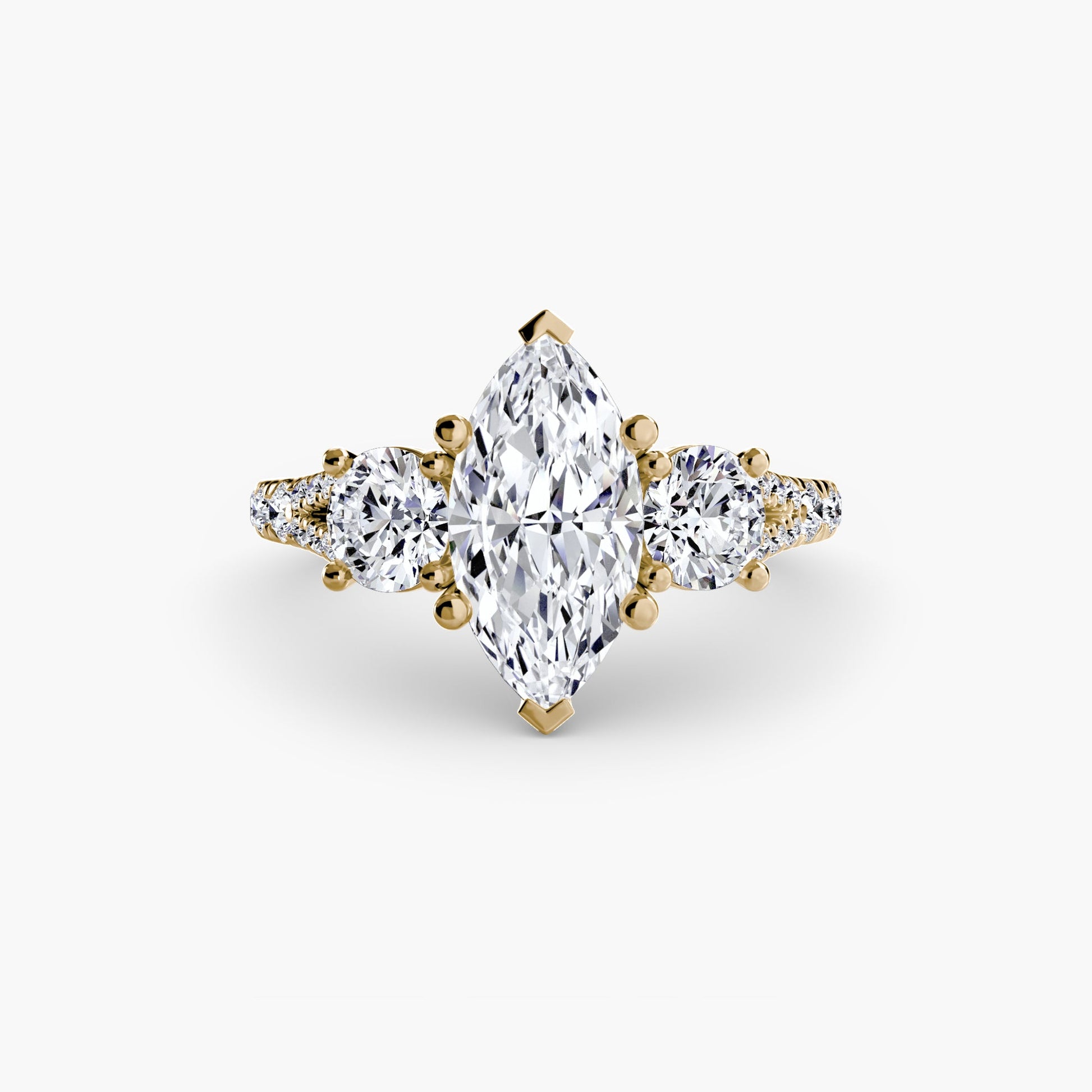Three-Stone with Pavé Band 3 AG & CO Jewellery