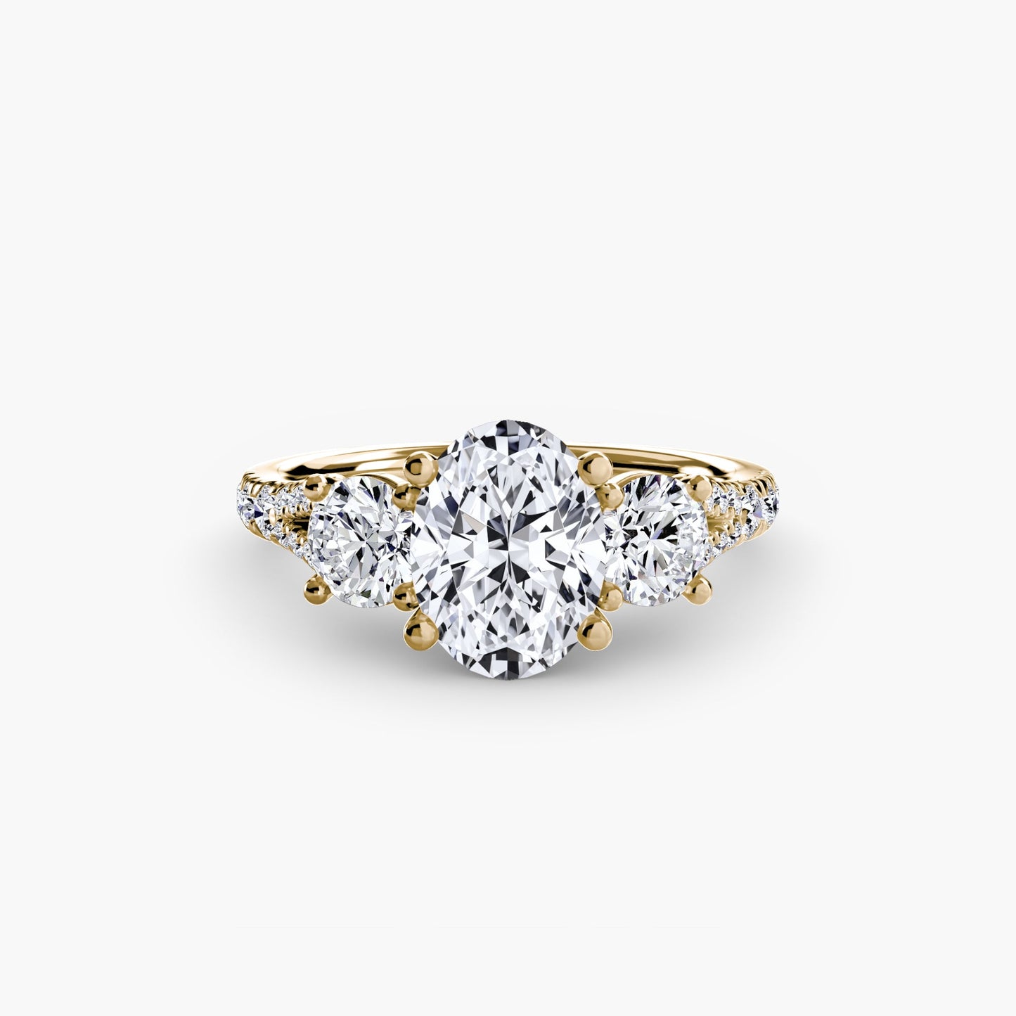 three-stone with pavé band 3 ag & co jewellery