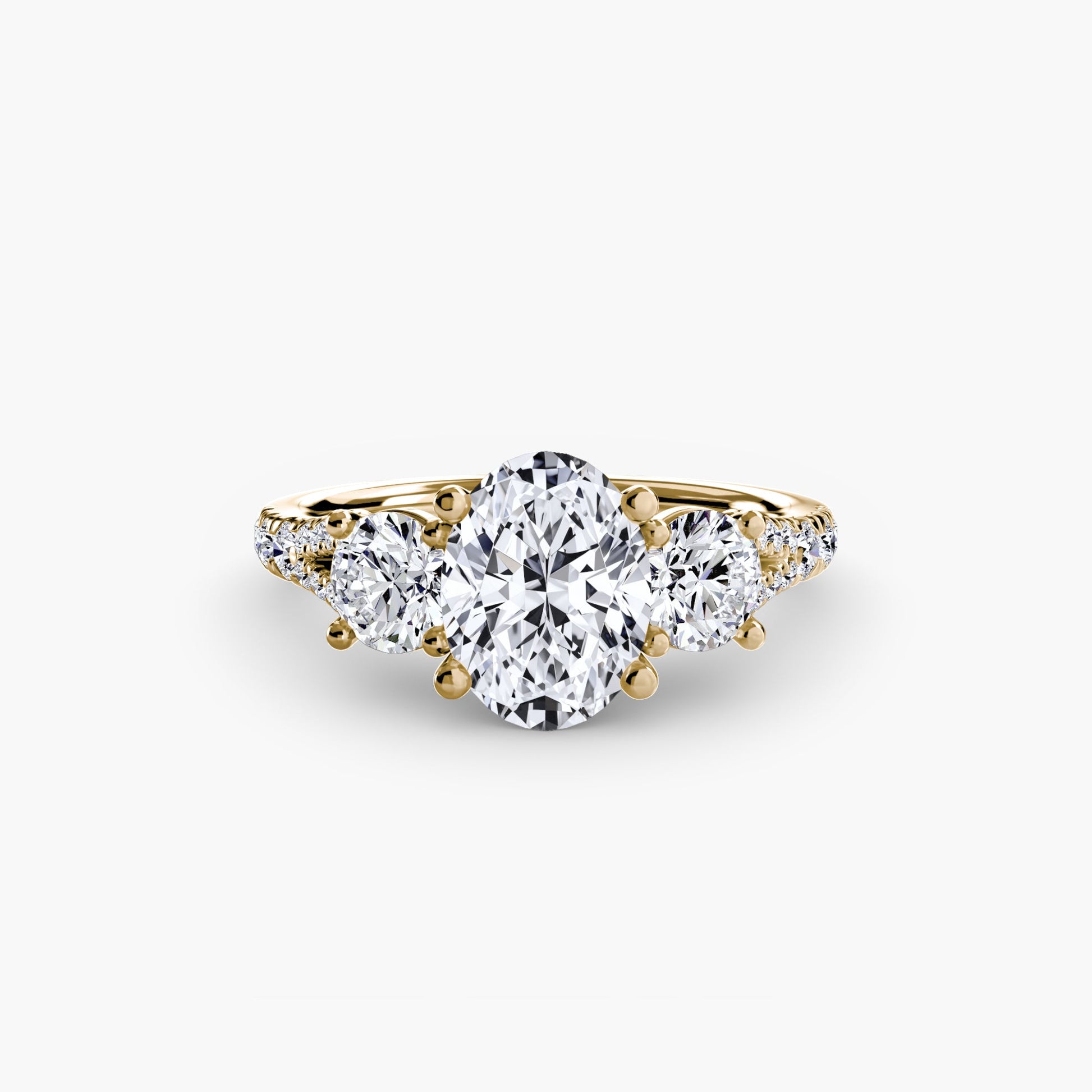 Three-Stone with Pavé Band 3 AG & CO Jewellery