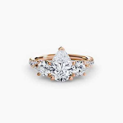 Three-Stone with Pavé Band 3 AG & CO Jewellery